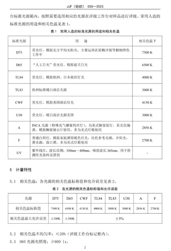 標(biāo)準(zhǔn)光源箱校準(zhǔn)規(guī)范2023完整版7